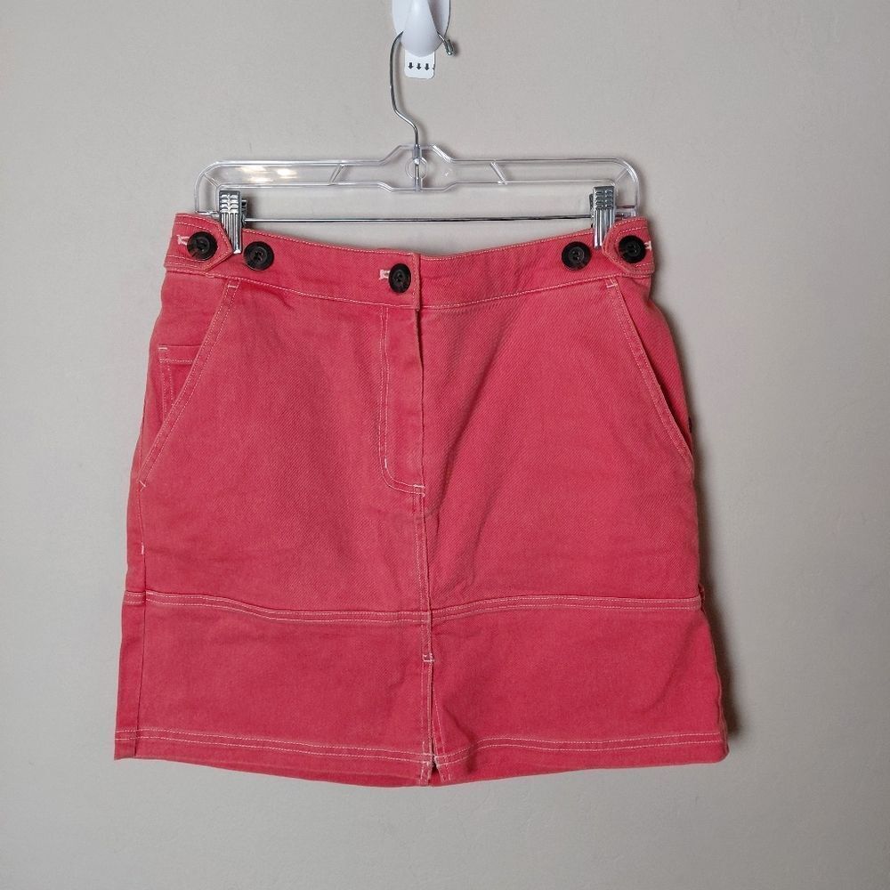 Wildfang Women The Essential Work Straight Mini Skirt In Salmon Size MEDIUM NWT